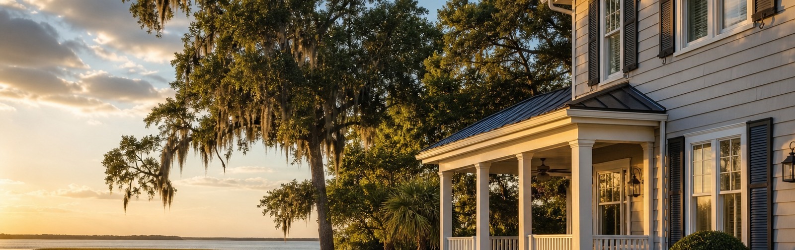 Charleston-area investment property at golden hour