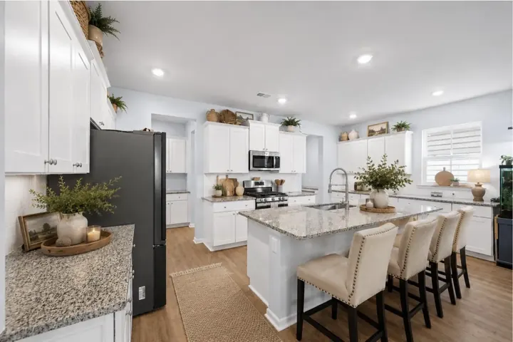 Kitchen with granite island