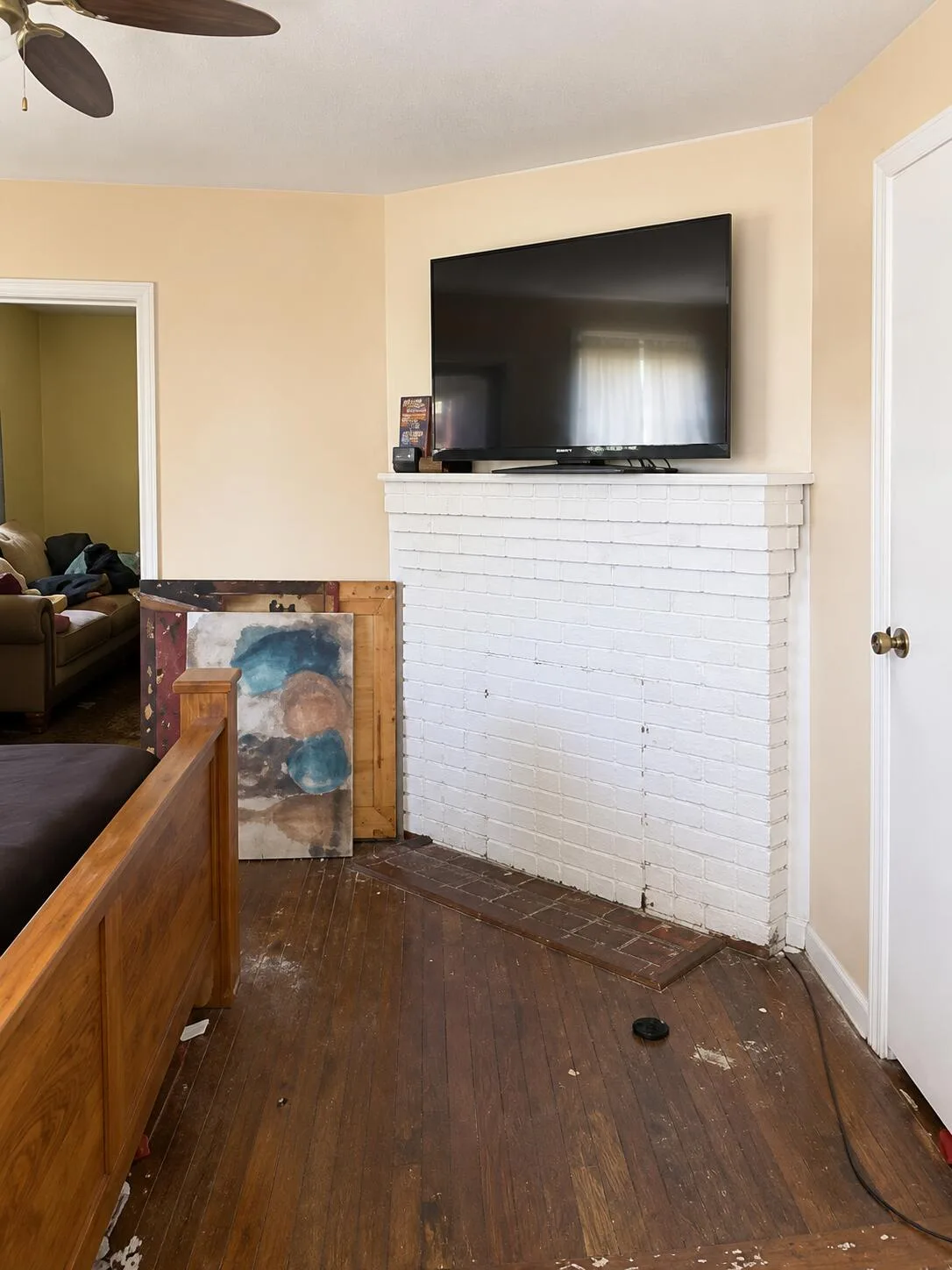 Living area with fireplace at 1138 North Street