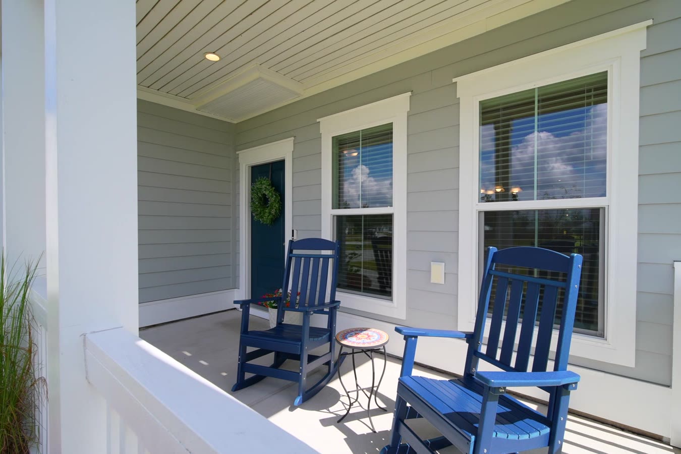 Rocking chairs on the covered front porch